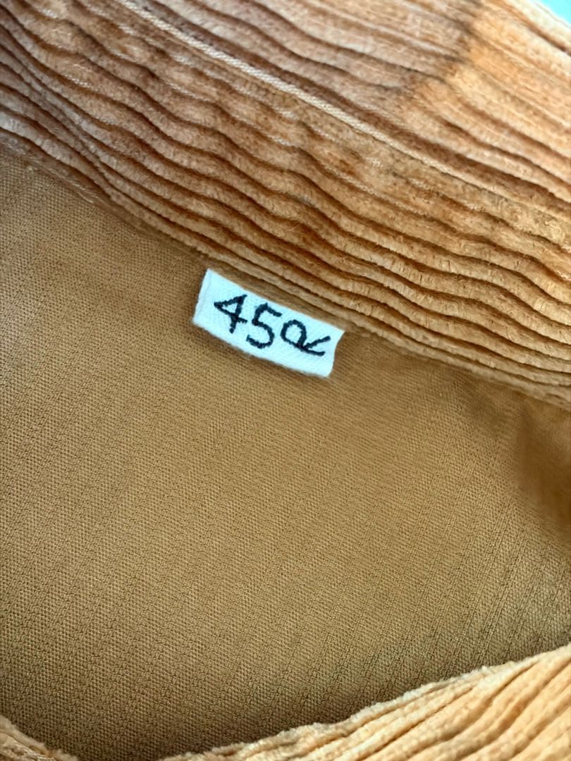 45R ▲∴☻ シャツコーデュロイのビッグシャツドレス ワンピース 定価5.3万