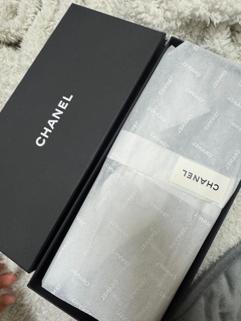 CHANEL 黒 レザー　手袋　グローブ　新品　未使用　19cm