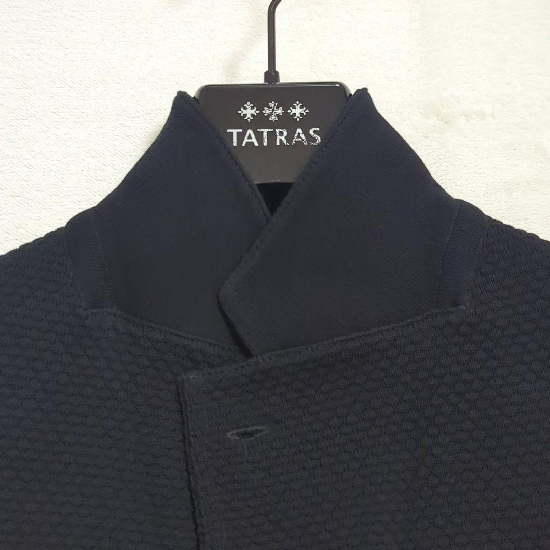 極美品 希少XL 近年 LARDINI エンボスニット テーラードジャケット 黒