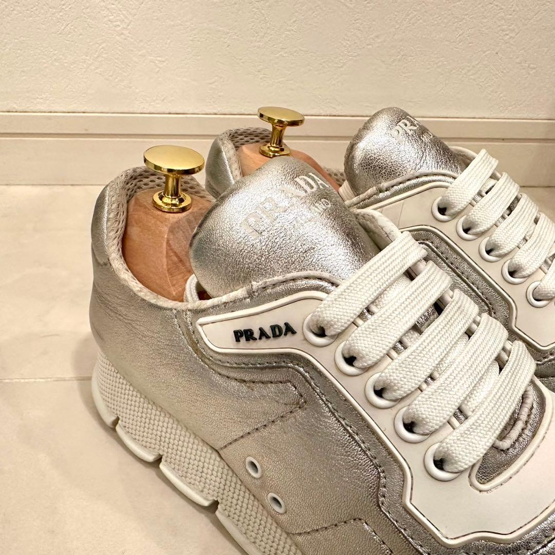 PRADA｜Nappa Leather Cloud Sneakers EU38
