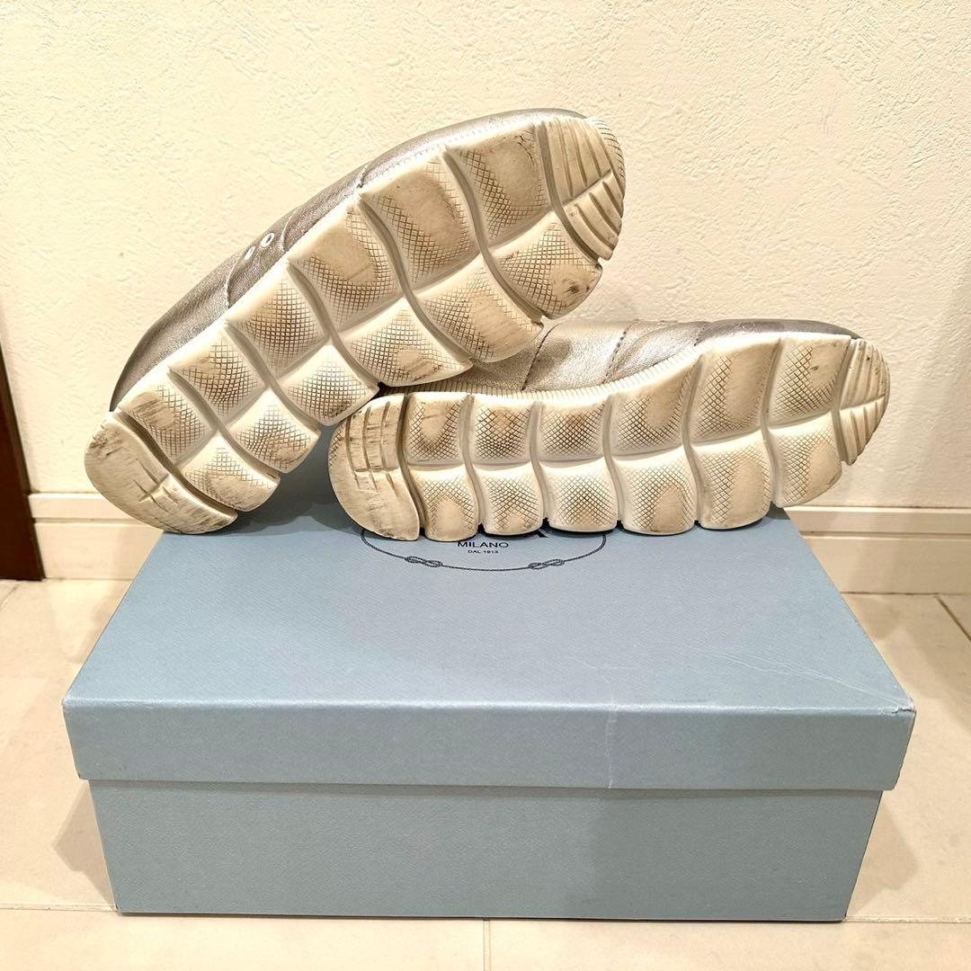 PRADA｜Nappa Leather Cloud Sneakers EU38