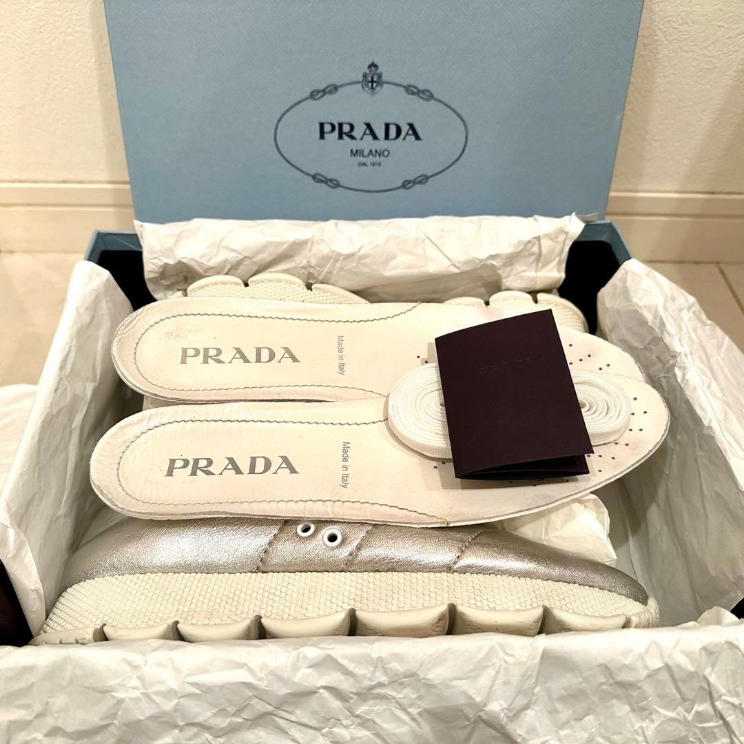 PRADA｜Nappa Leather Cloud Sneakers EU38
