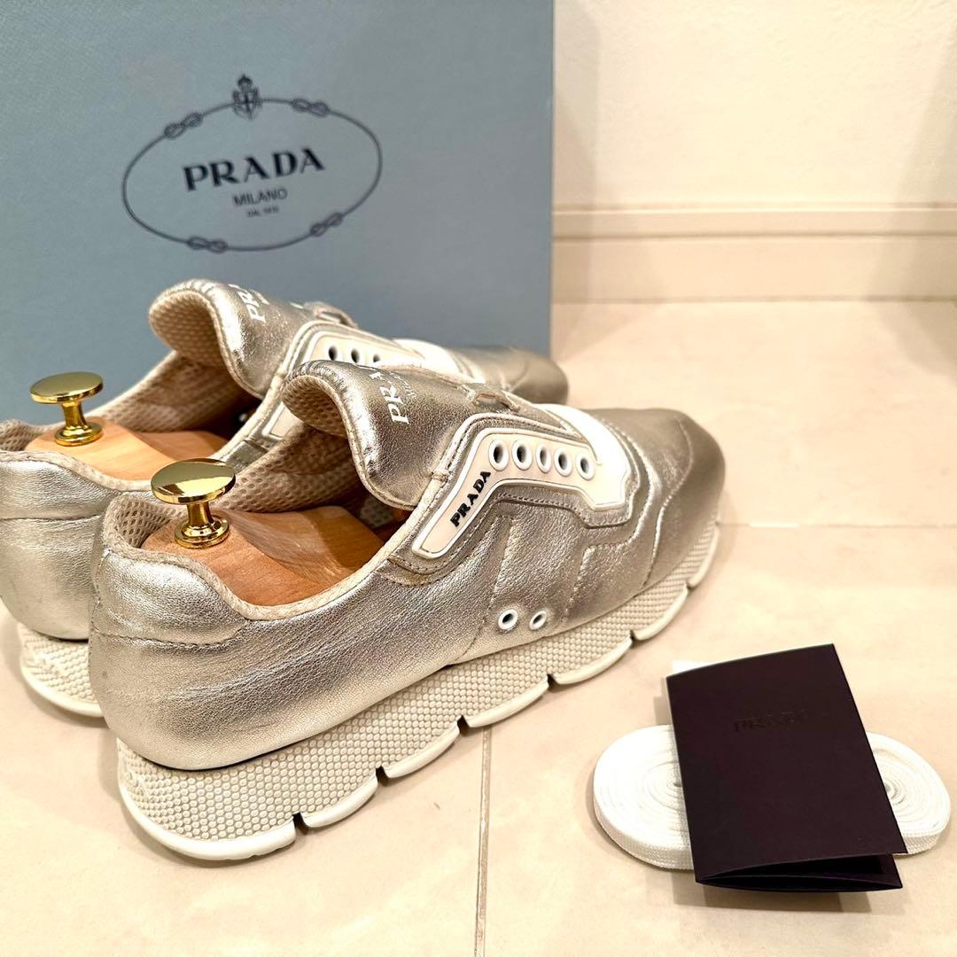 PRADA｜Nappa Leather Cloud Sneakers EU38