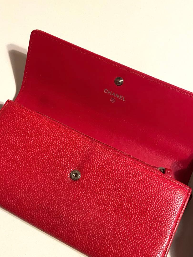 CHANEL 長財布　ピンク