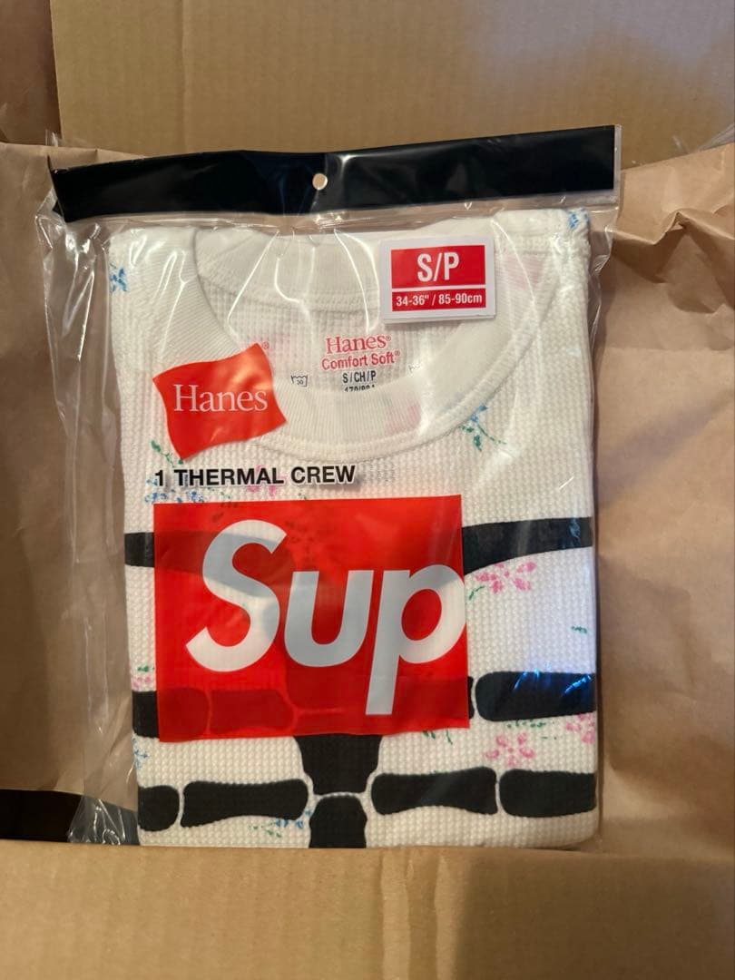 トップス Supreme Hanes BonesThermal Crew floral S