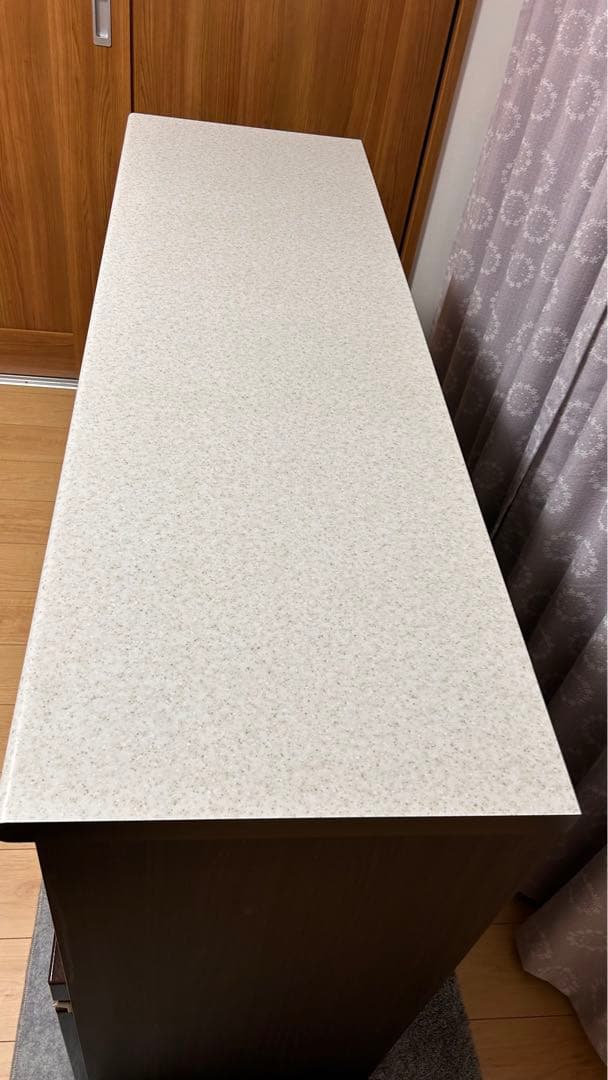 【Bross】ニトリ キッチンカウンター 140cm ダークブラウン