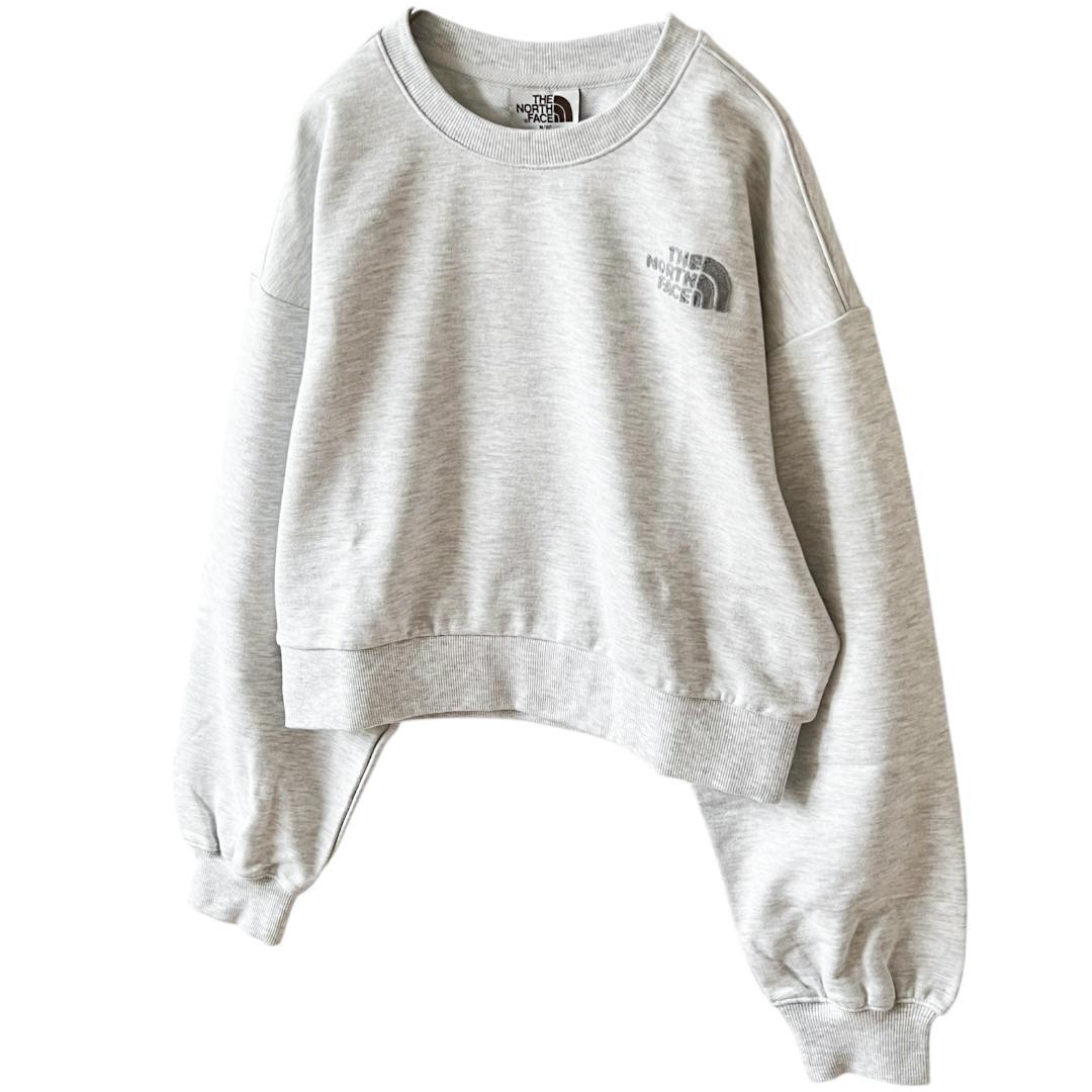 ⭐️短め丈❗️ノースフェイスM レディーススウェットトレーナー グレー!