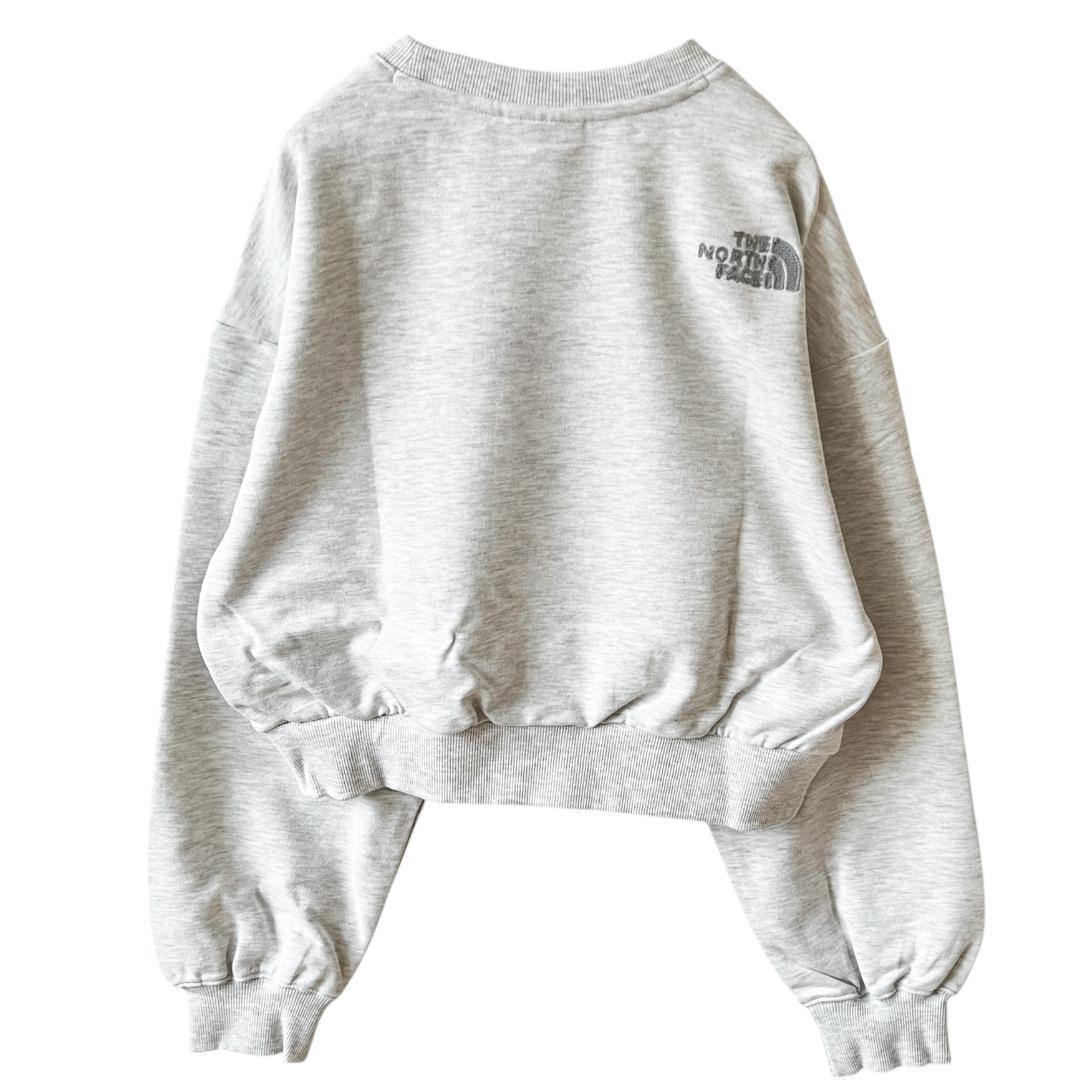⭐️短め丈❗️ノースフェイスM レディーススウェットトレーナー グレー!