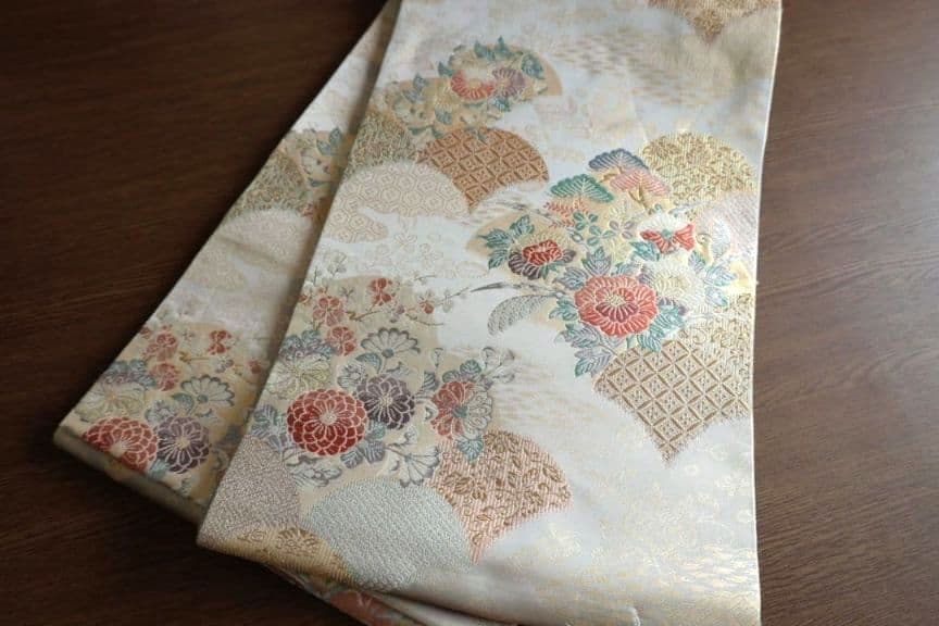 ベージュ訪問着コーディネートフルセット 正絹 袷 花 入学式・お宮参りなど