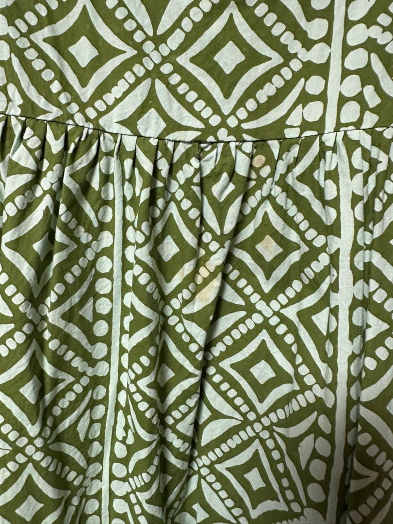 ノアノア NOANOA 緑色 ワンピース 半袖