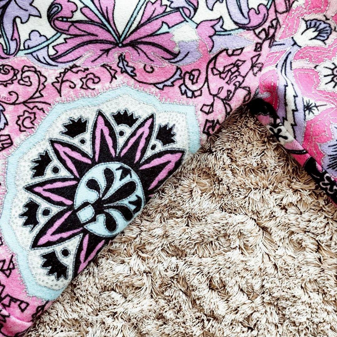 レオナール リバーシブル トリム ウール アンゴラ ダブル コート