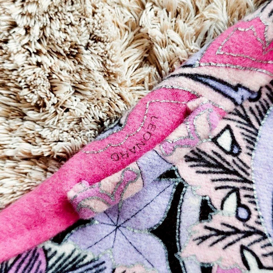 レオナール リバーシブル トリム ウール アンゴラ ダブル コート