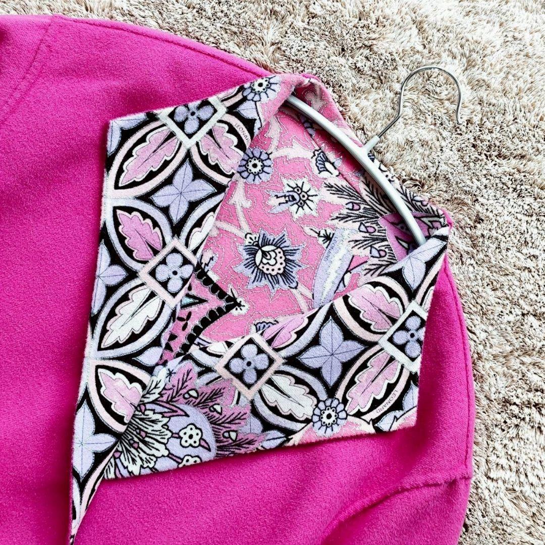 レオナール リバーシブル トリム ウール アンゴラ ダブル コート