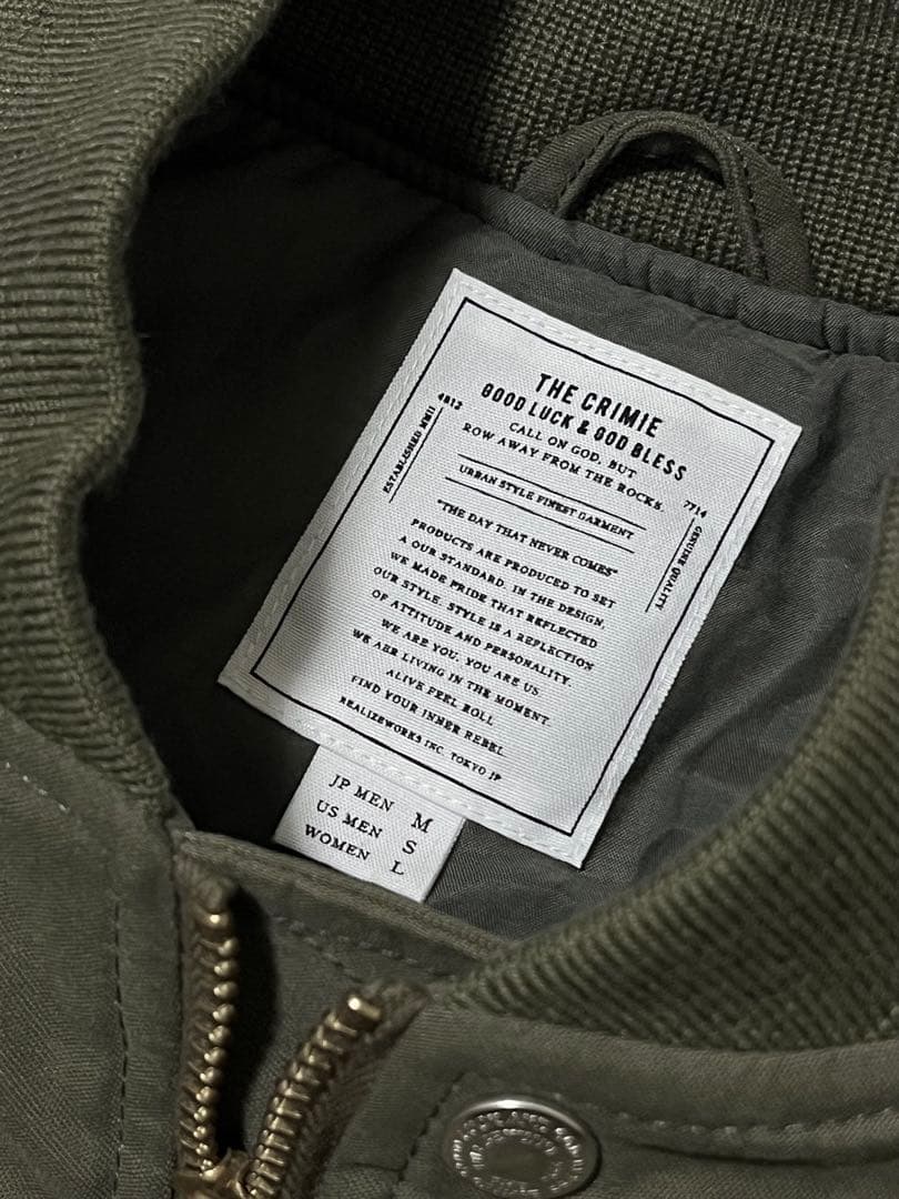 CRIMIE クライミー MA-1 JACKET ジャケット M