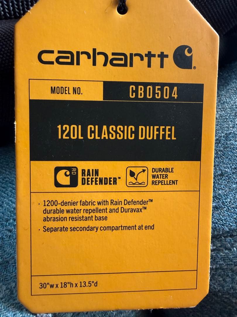 バッグ Carhartt 120L Classic Duffel CB0504