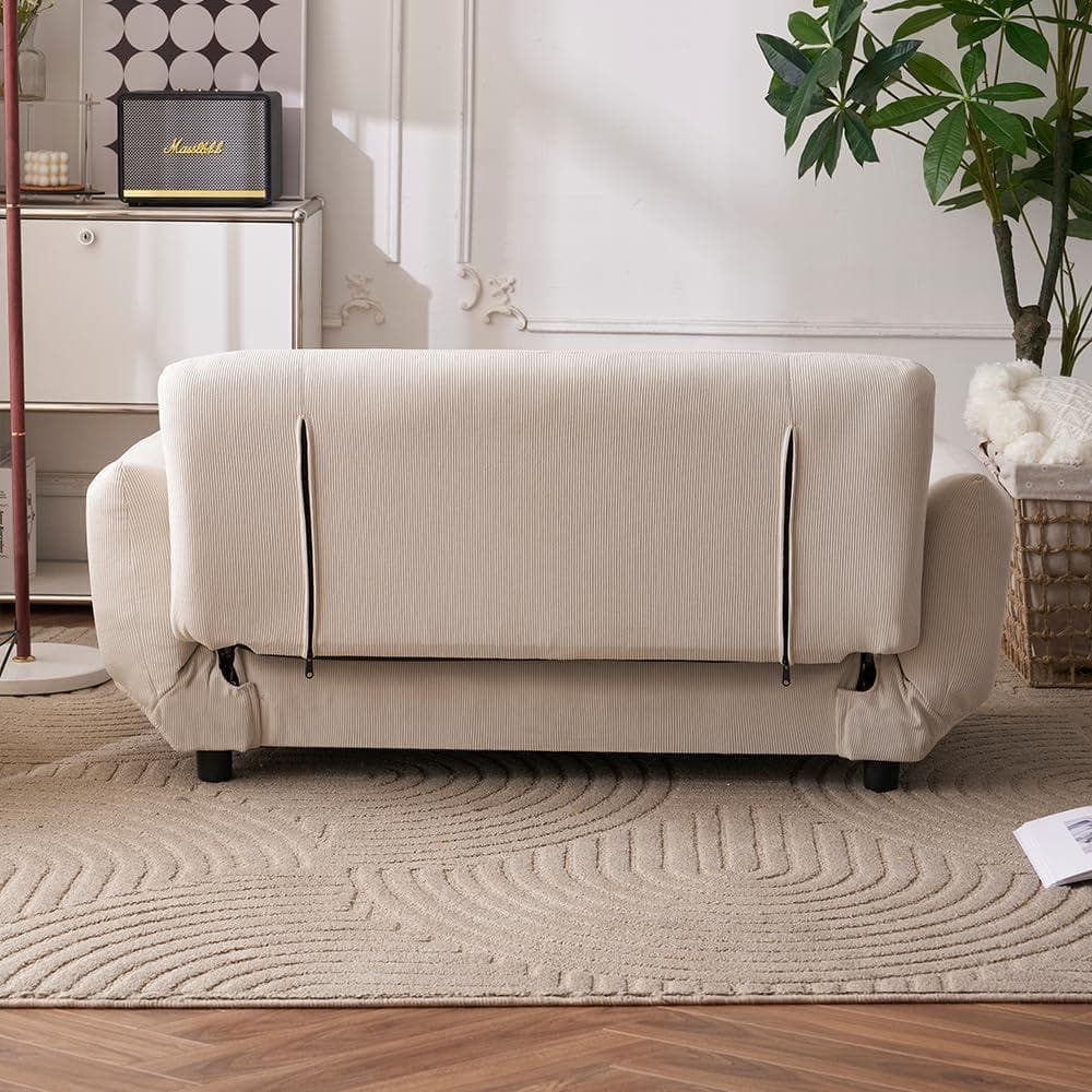 オーエスジェイ(OSJ) ソファーベッド ソファー 2人掛 ローソファ ベージュ