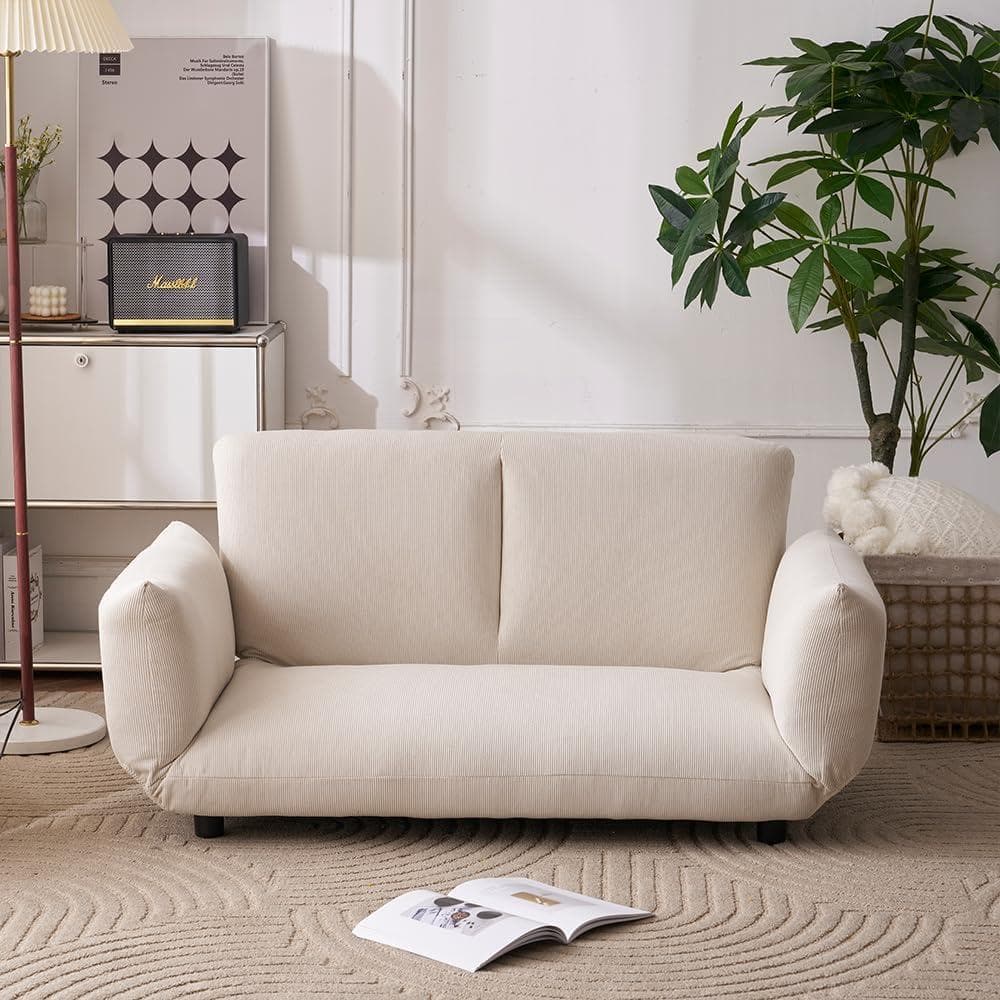 オーエスジェイ(OSJ) ソファーベッド ソファー 2人掛 ローソファ ベージュ