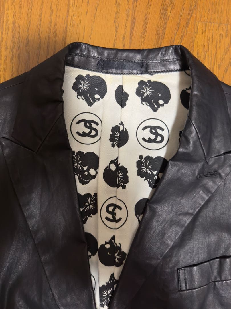 Francist MOR.K.S メンズ　フェイクレザーテーラードジャケット