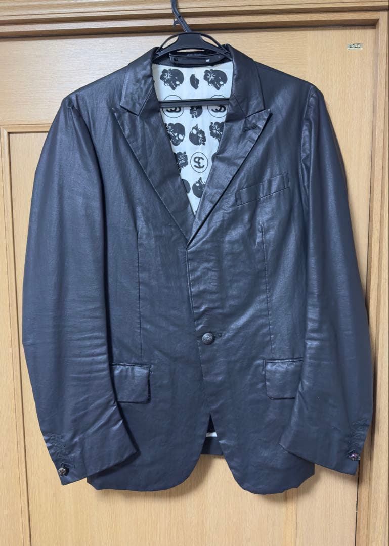 Francist MOR.K.S メンズ　フェイクレザーテーラードジャケット