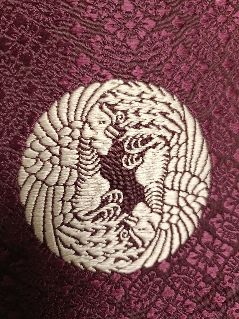 ②銀座高田製　茶道用帛紗 紫色 木箱付き