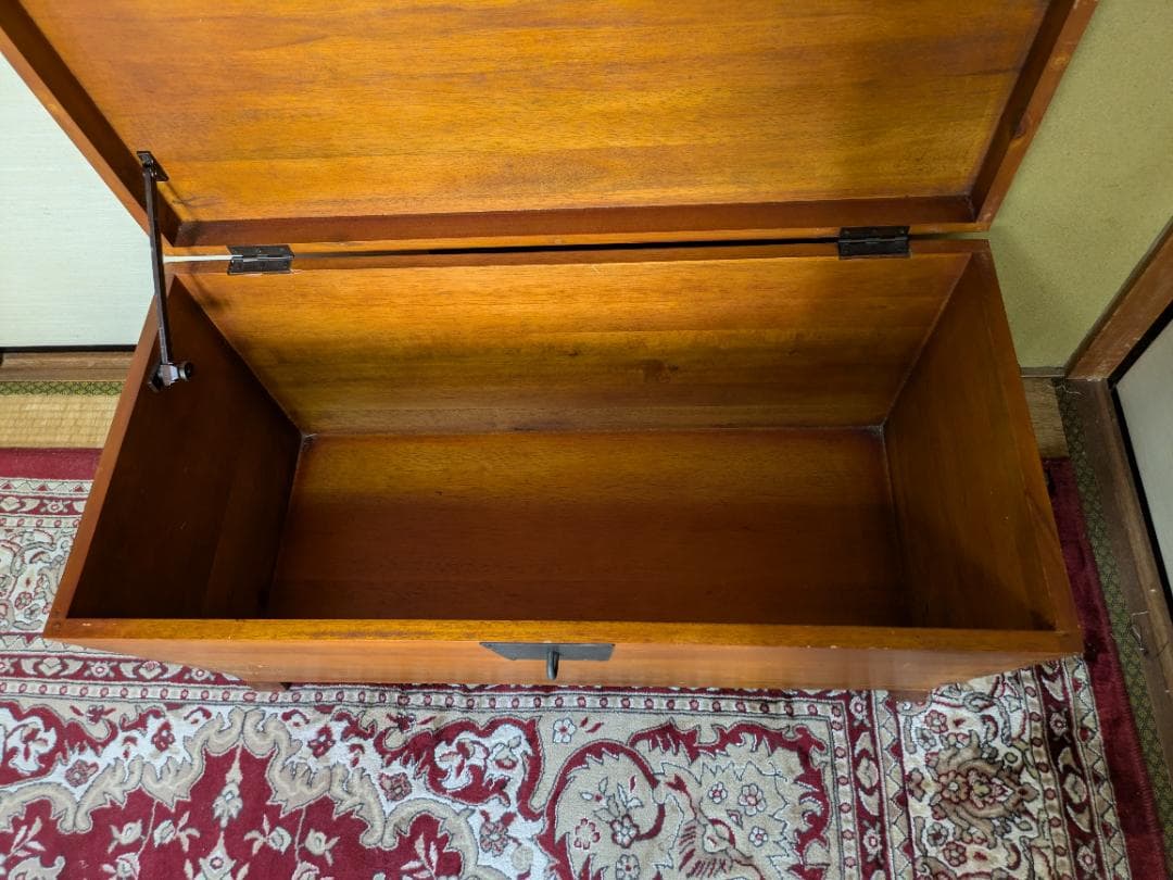 ビンテージレトロ木製コンテナ-トランクBOXビッグ　レア