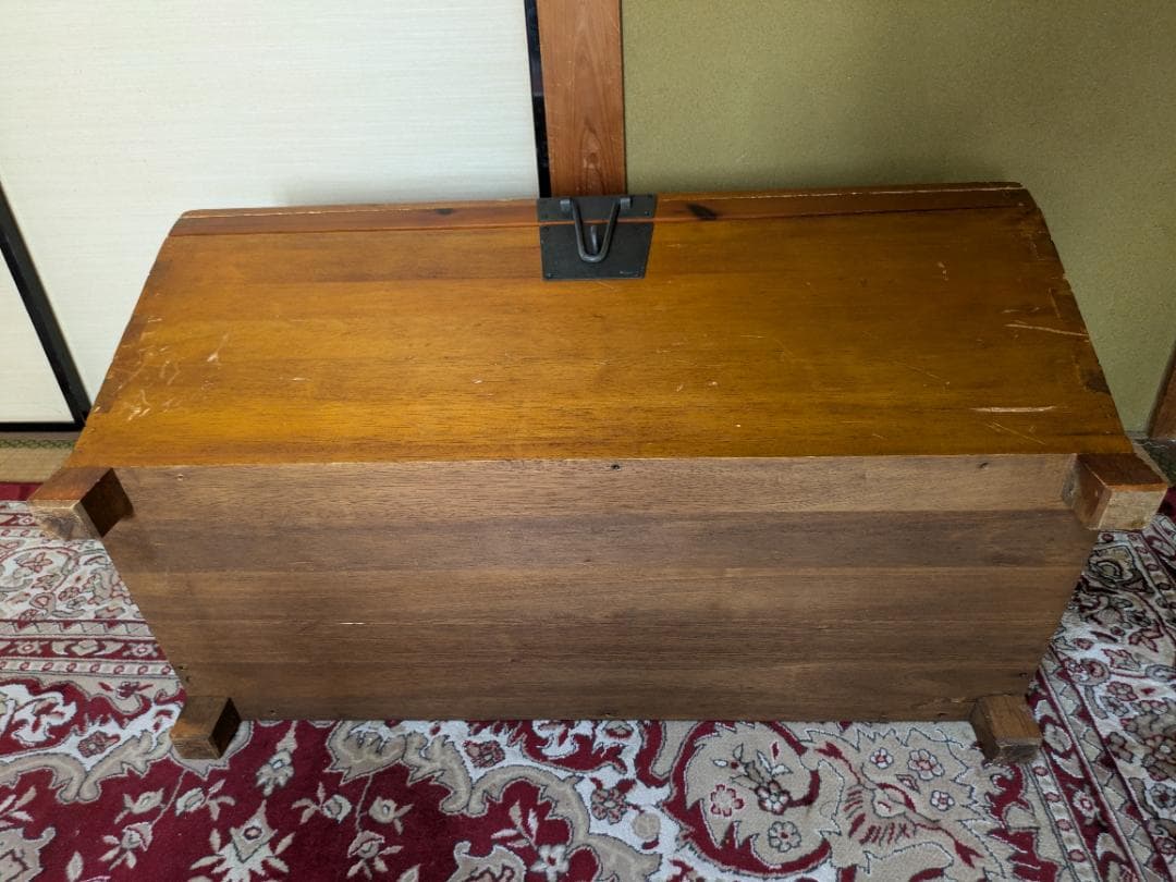 ビンテージレトロ木製コンテナ-トランクBOXビッグ　レア