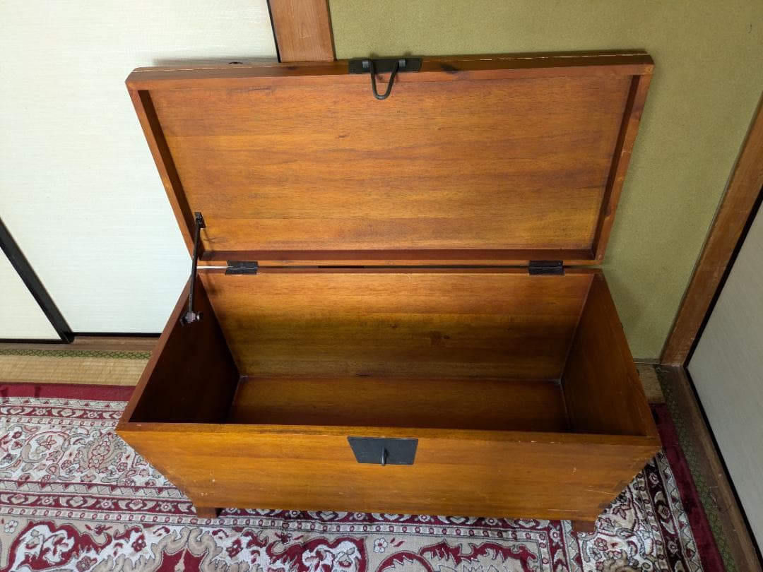 ビンテージレトロ木製コンテナ-トランクBOXビッグ　レア