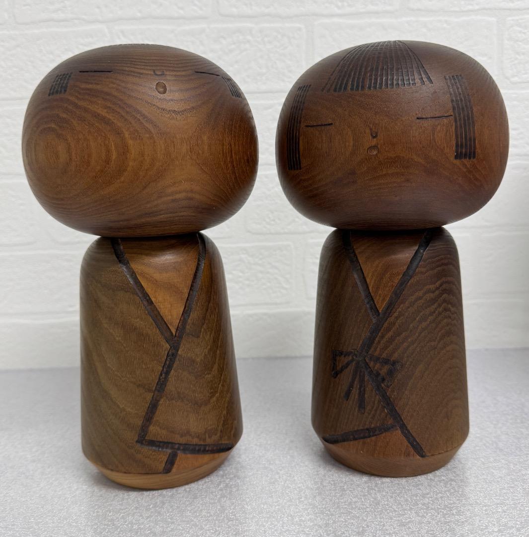 村上健一の創作こけし里童２体