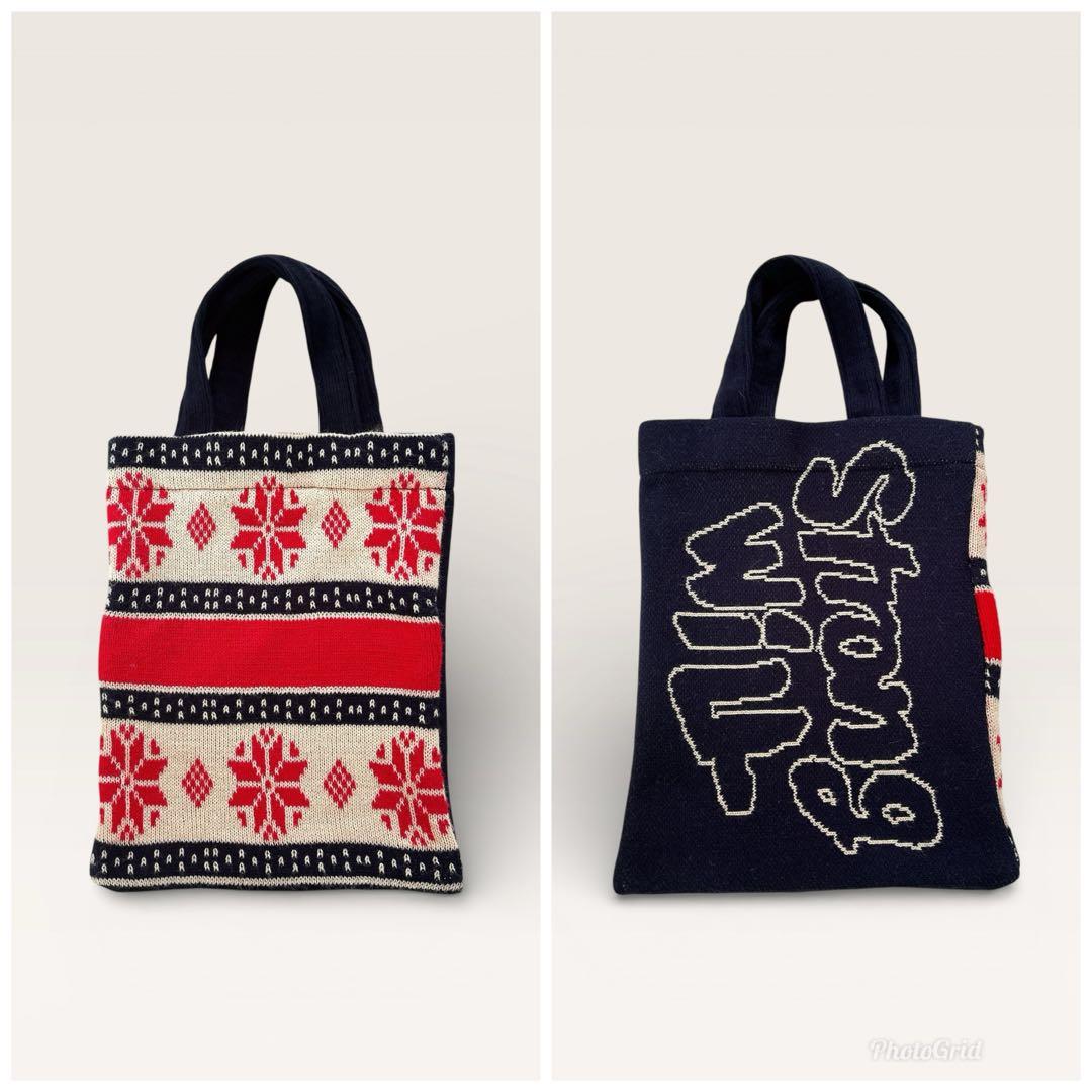 コムデギャルソン ニット トートバッグ ノルディック柄 a4