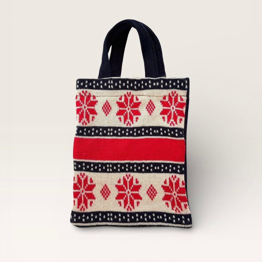 コムデギャルソン ニット トートバッグ ノルディック柄 a4