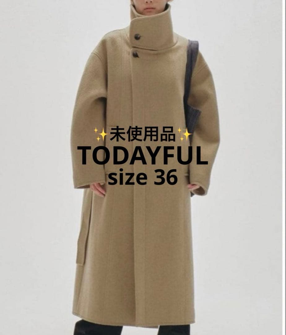 【美品】TODAYFUL Standcollar Wool Coat 36