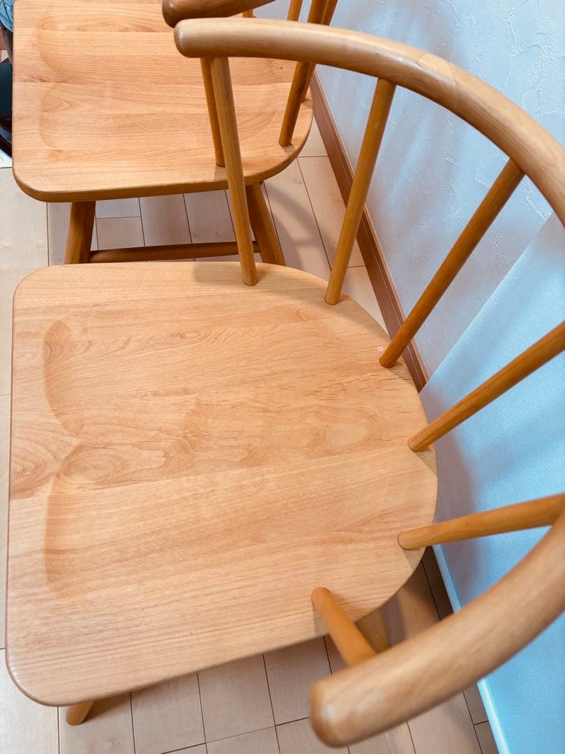 mukayukyo モモナチュラル　ダイニングチェア　オイル塗装　1脚　②