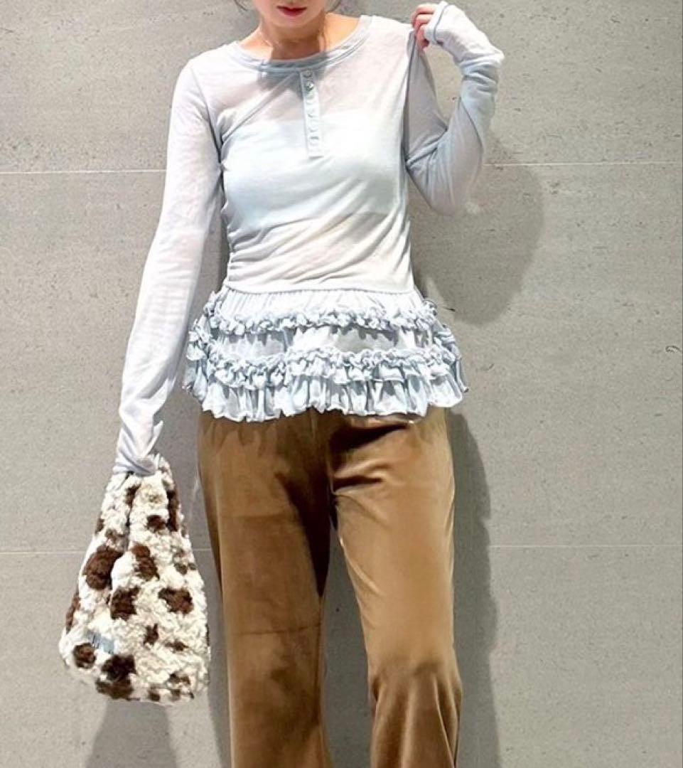 FURFUR♡裾フリルジャージートップス