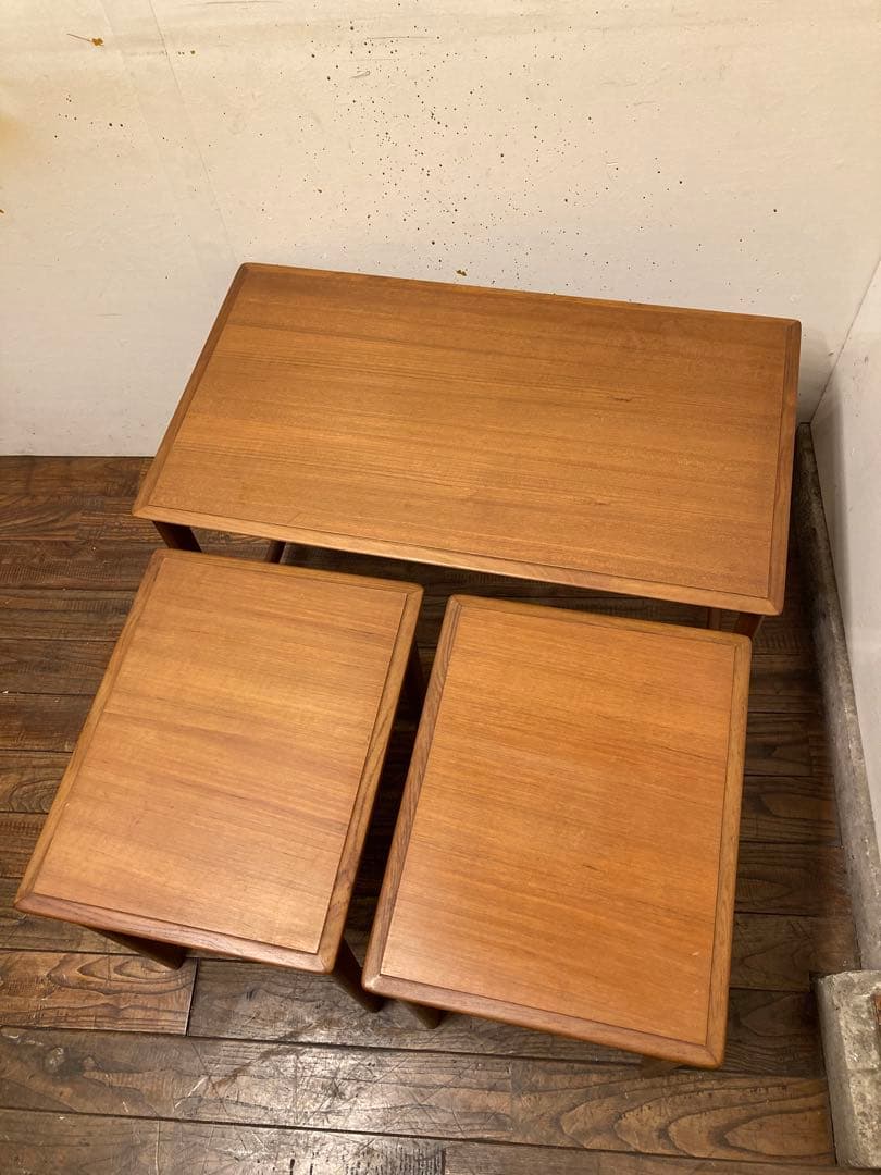 ヴィンテージ オールドマルニ チーク ネストテーブル 入れ子 北欧モダン