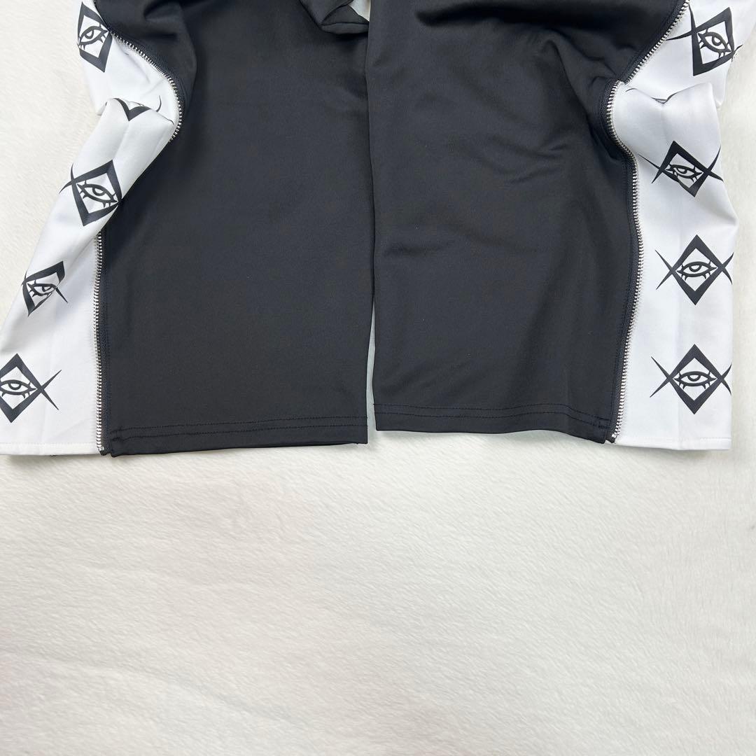 b1439【REFLEM】サイドジップ　ブラック　パンツ　ジャージ　ゴスロリ