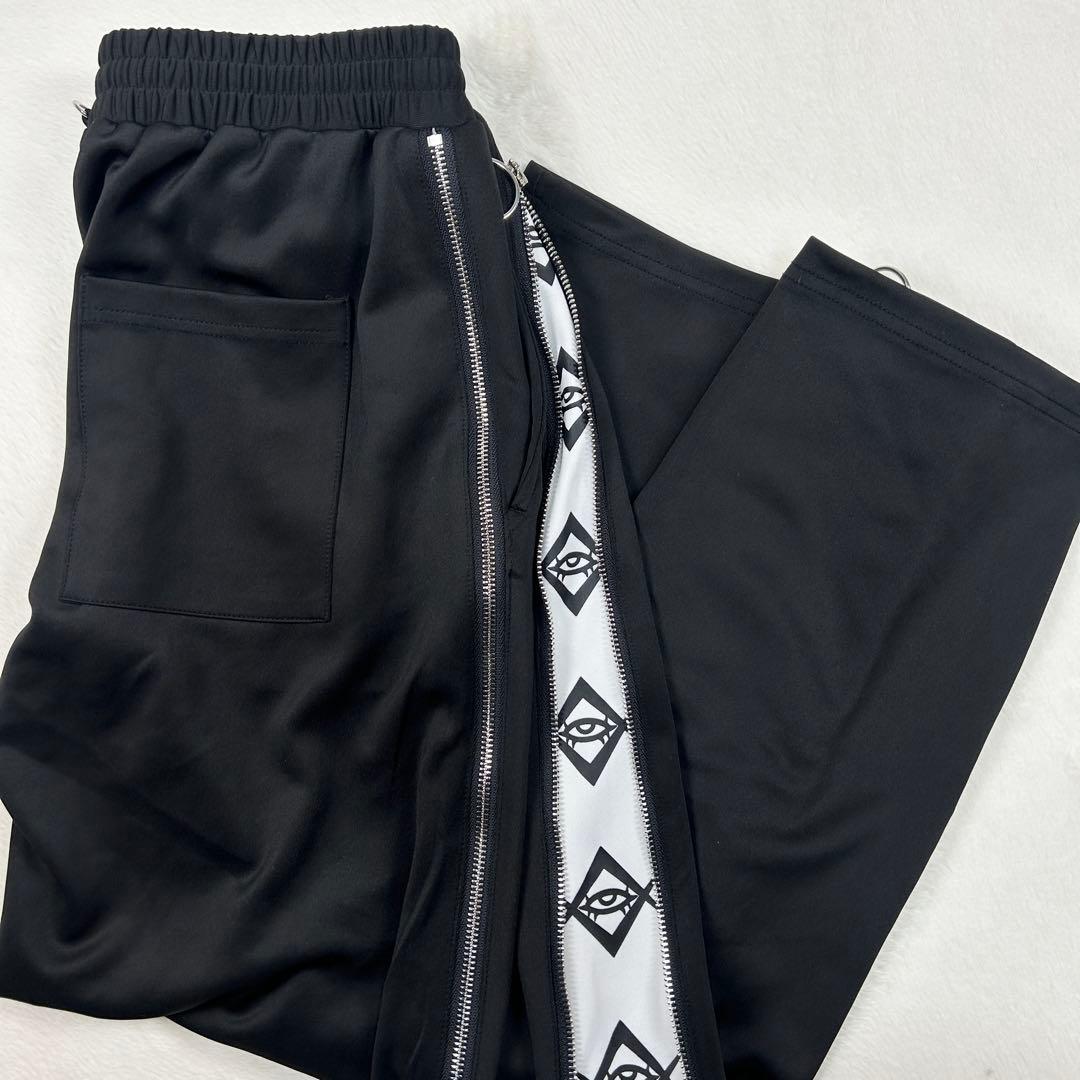 b1439【REFLEM】サイドジップ　ブラック　パンツ　ジャージ　ゴスロリ