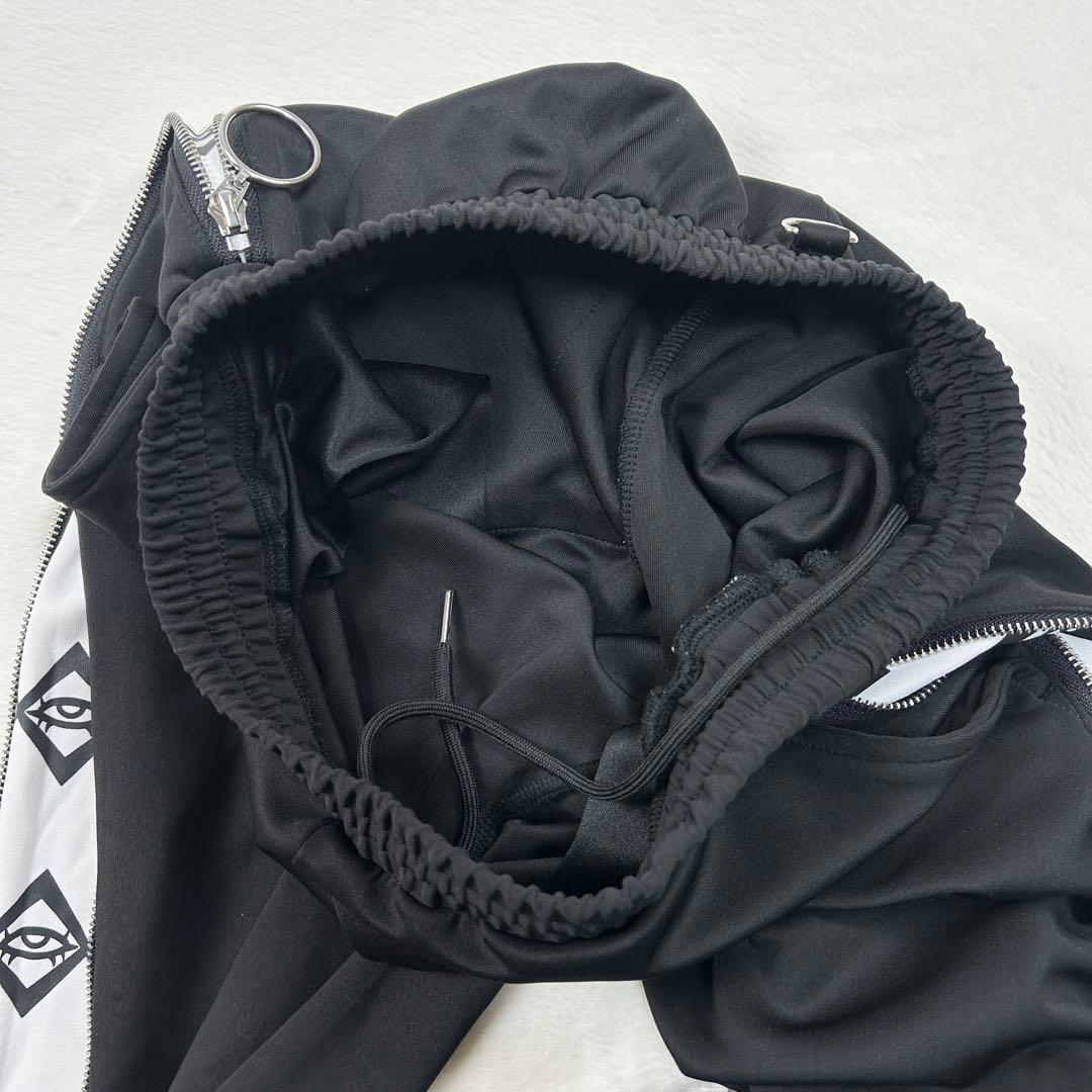 b1439【REFLEM】サイドジップ　ブラック　パンツ　ジャージ　ゴスロリ