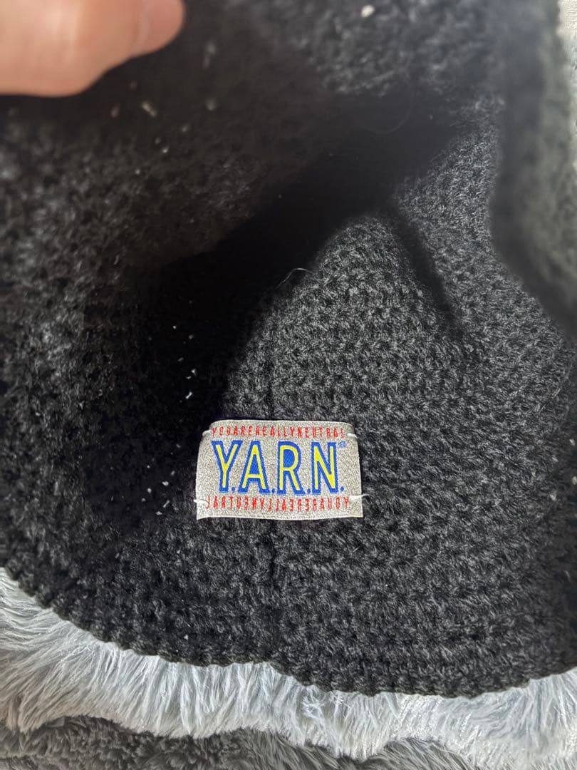 YARN バケットハット 黒青 Y.A.R.N
