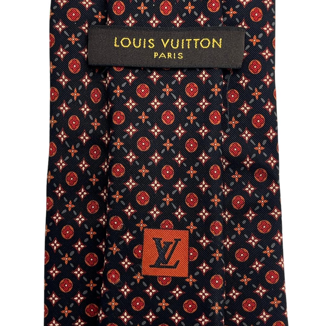 ルイヴィトン ネクタイ シルク 総柄 モノグラム LV 箱付き