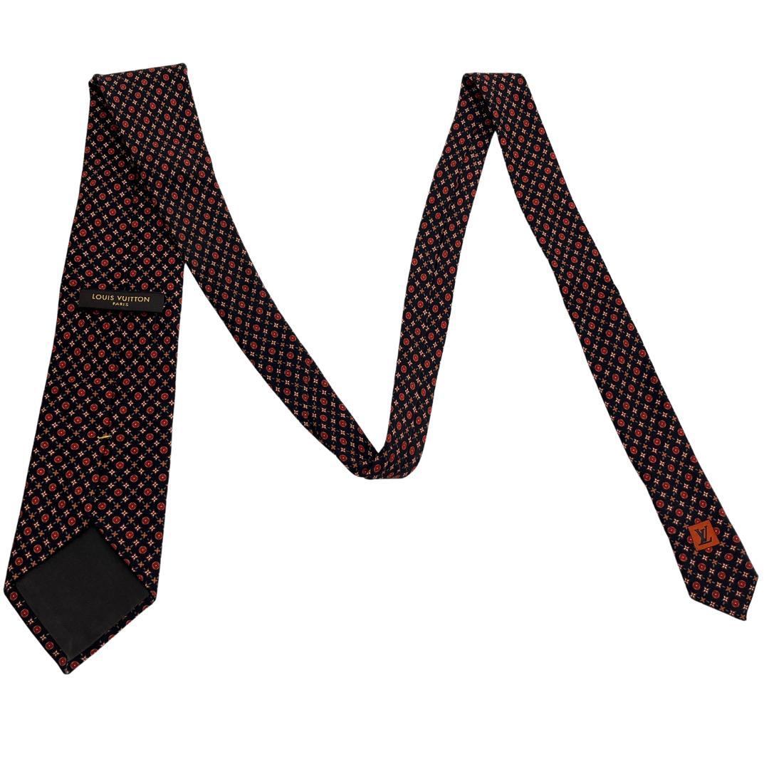 ルイヴィトン ネクタイ シルク 総柄 モノグラム LV 箱付き
