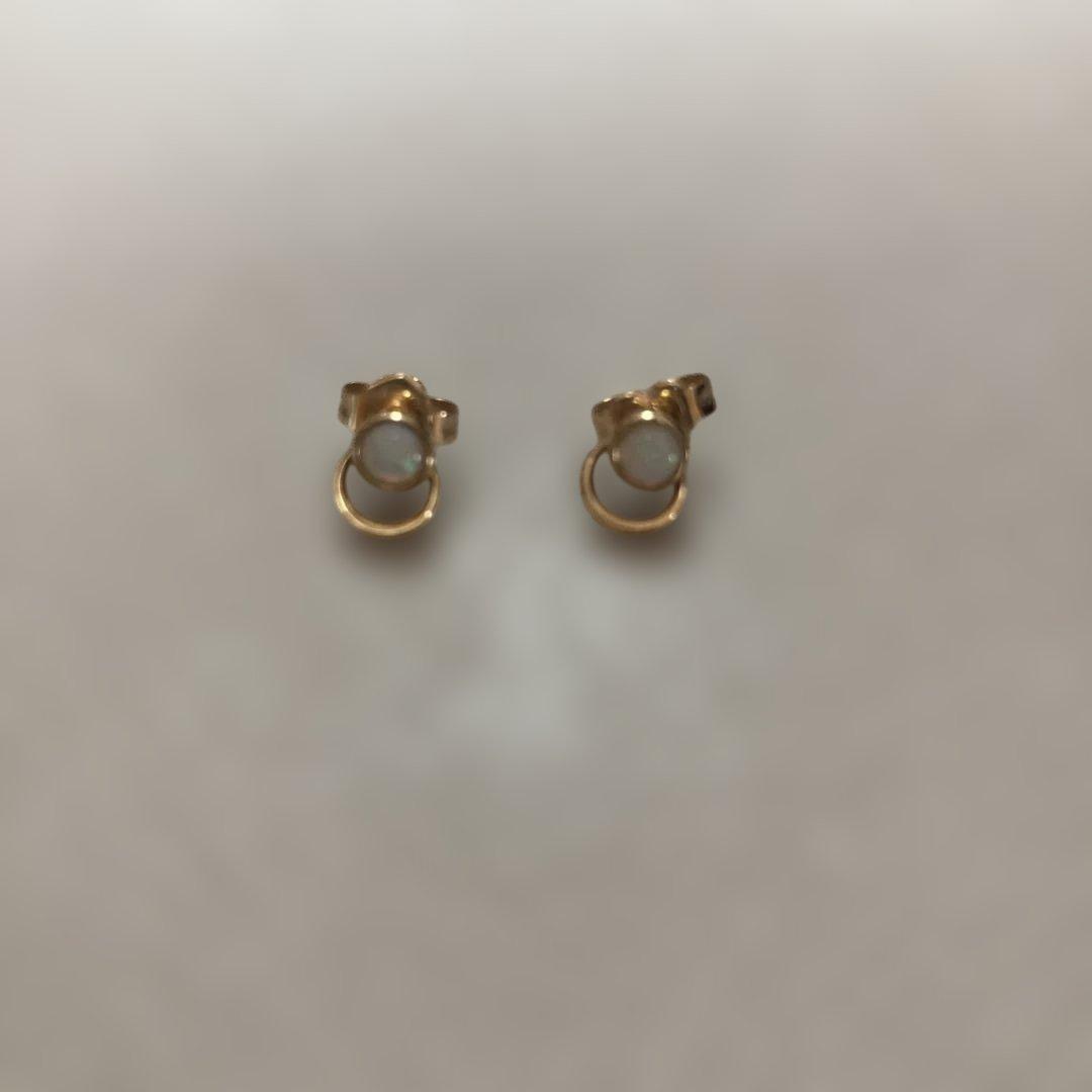 STARJEWELRY スタージュエリースウィングムーンピアス　オパール　K10