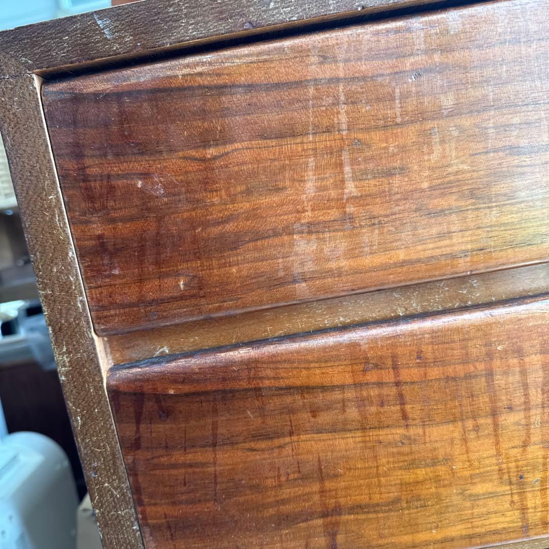 ★処分価格★脚付き　アンティーク　木製5段タンス ブラウン