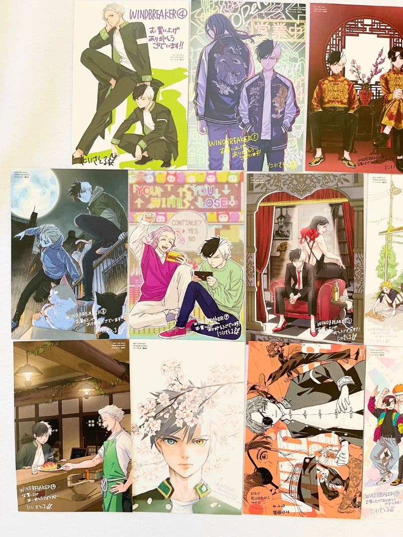 初版多数WINDBREAKER1~18巻特典ポストカード蘇芳隼人タオルおまけ