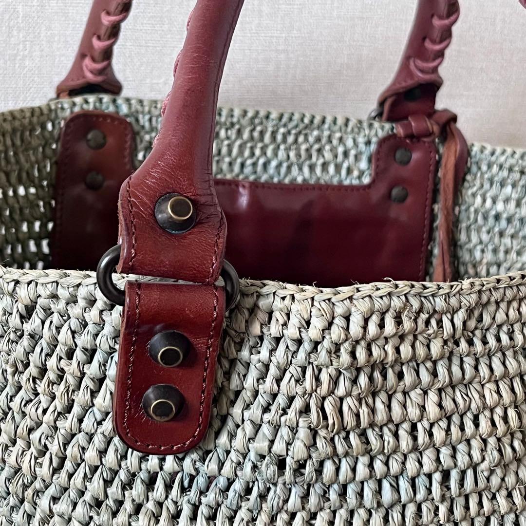 BALENCIAGA バレンシアガ ラフィア ストローバッグ カゴバッグ