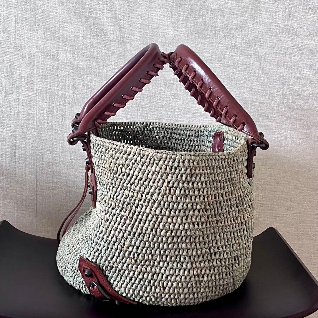 BALENCIAGA バレンシアガ ラフィア ストローバッグ カゴバッグ