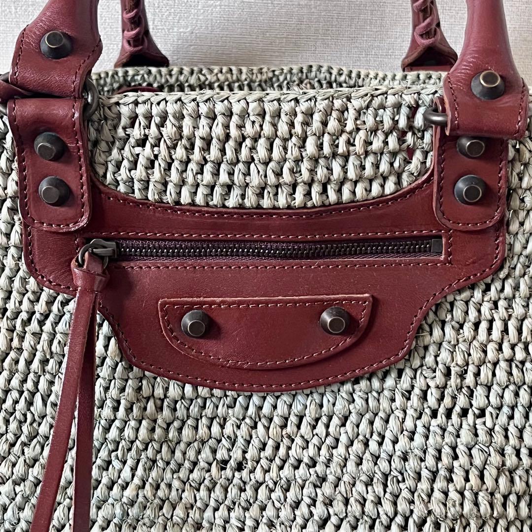 BALENCIAGA バレンシアガ ラフィア ストローバッグ カゴバッグ