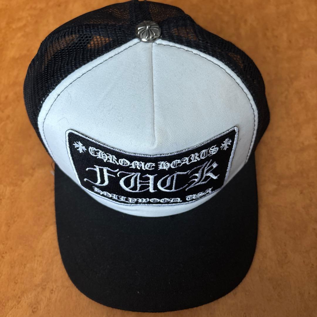 CHROME HEARTS メッシュキャップ ブラック/ホワイト