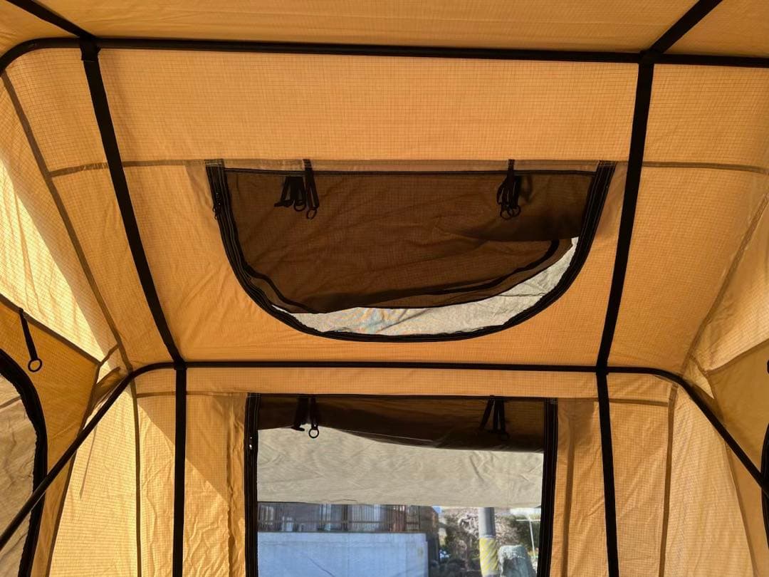 ルーフテント 防水キャンバス ダブルベッドサイズ