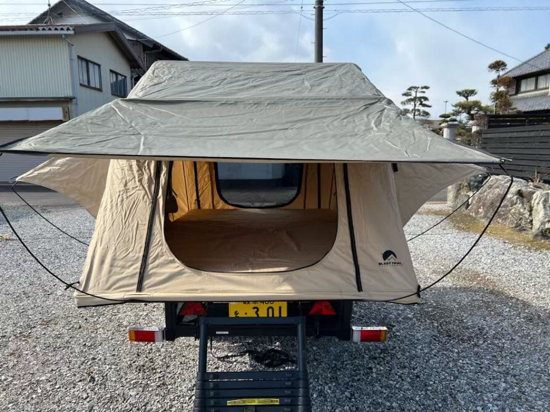 ルーフテント 防水キャンバス ダブルベッドサイズ