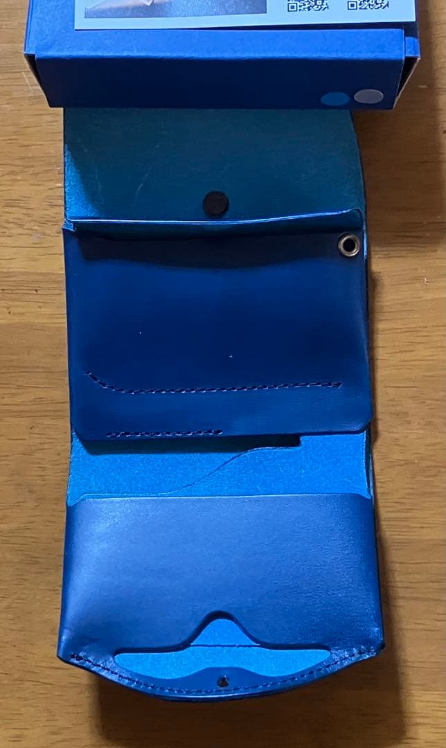 点と線　ブルー　ストラップ付き